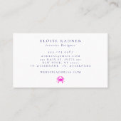 マゼンタウォーターカラーカニ沿岸 名刺 (裏面)