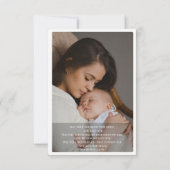 マゼンタウォーターカラーフローラ聖十字女のバプテスマ 招待状 (裏面)