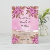 マゼンタウォーターカラーラン結婚式招待状2 招待状 (スタンド正面)