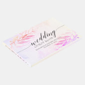 マゼンタウォーター葉カラーフローラ結婚ズゲストブック ゲストブック (コーナー)