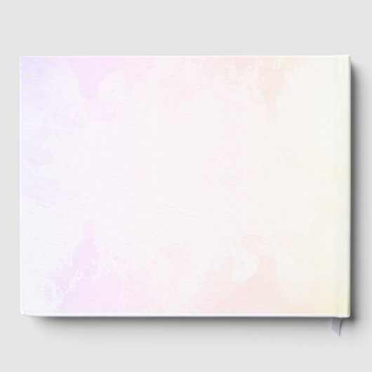 マゼンタウォーター葉カラーフローラ結婚ズゲストブック ゲストブック (裏面)