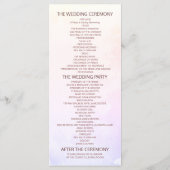 マゼンタウォーター葉カラーフローラ結婚式 プログラム (裏面)