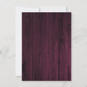 マゼンタウッドフォトリハーサルディナー招待状 招待状 (裏面)