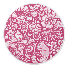 マゼンタウッドランドマウス昆虫林自然 セラミックノブ