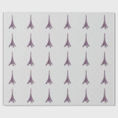 マゼンタエッフェルタワーダマスクウェディングラッピング紙 ラッピングペーパー (フラット)