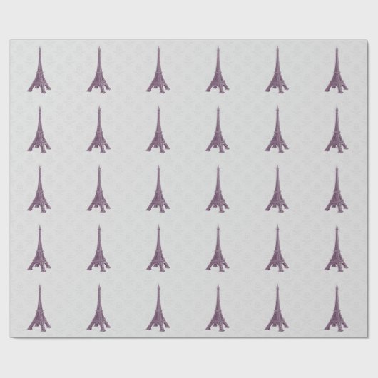 マゼンタエッフェルタワーダマスクウェディングラッピング紙 ラッピングペーパー (フラット)