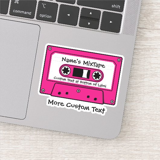 マゼンタオーディオカセットテープ シール (詳細)