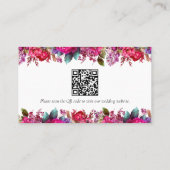 マゼンタカト結婚リックのウェブサイトQRエンクロージャカード 名刺 (裏面)