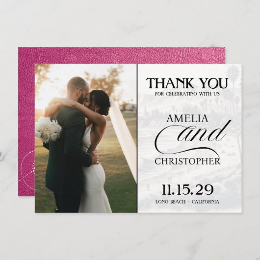 マゼンタカリフォルニアパスポート サンキューカード (正面/裏面)