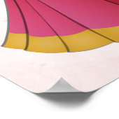 マゼンタカワイイインディアン結婚カップルの歓迎サイン ポスター (角)