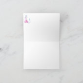 *～*マゼンタカワイトドラゴンベビーシャワーありがとう サンキューカード (内部)