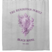 マゼンタカンチシェルシャワーカーテン シャワーカーテン (正面)