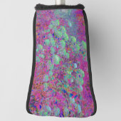 マゼンタガーデンとアクアアジサイの花 ゴルフヘッドカバー (回転90)