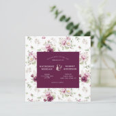 マゼンタガーデンフローラス結婚クエア 招待状 (スタンド正面)