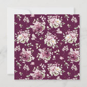 マゼンタガーデンフローラス結婚クエア 招待状 (裏面)