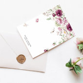 マゼンタガーデンフローラモノグラム文房具紙 便箋