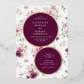 マゼンタガーデンフローラ結婚式招待状 箔招待状 (正面)