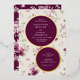 マゼンタガーデン結婚フローラ 箔招待状