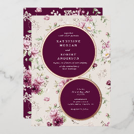 マゼンタガーデン結婚フローラ 箔招待状