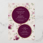 マゼンタガーデン結婚フローラ 箔招待状 (正面)