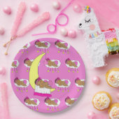 マゼンタガールズベビーシャワー ペーパープレート (パーティー)