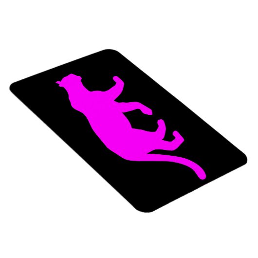 マゼンタクーガープママウンテンライオンシルエット マグネット (右側)