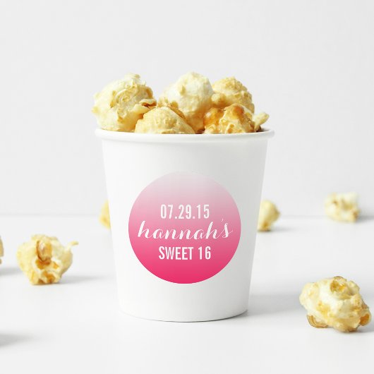 マゼンタグラデグラデーションーションSweet sixteen優先シール ラウンドシール