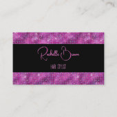 マゼンタグリッターおよびブラック・ビジネス・カード 割引カード (正面)