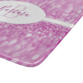 マゼンタグリッターのパーソナル化切断板 カッティングボード (角)