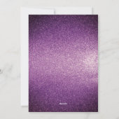 マゼンタグリッタースノーフレークスホリデーフォトカード シーズンカード (裏面)