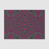 マゼンタグレーと黒の部族パターン 薄葉紙 (正面)