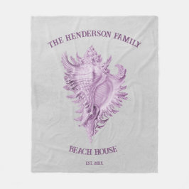 マゼンタコンチシェルフリースブランケット フリースブランケット