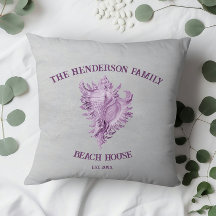 マゼンタコンチシェル装飾用クッション