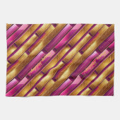 マゼンタゴールドのクリスマスパターン#28 ID1009 キッチンタオル (横)