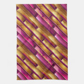 マゼンタゴールドのクリスマスパターン#28 ID1009 キッチンタオル (縦)