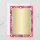 マゼンタゴールド 50歳の誕生日パーティー招待状 招待状 (裏面)