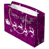 マゼンタサンタズスレイアンドトナカイ抱き枕 ラージペーパーバッグ (裏面アングル)