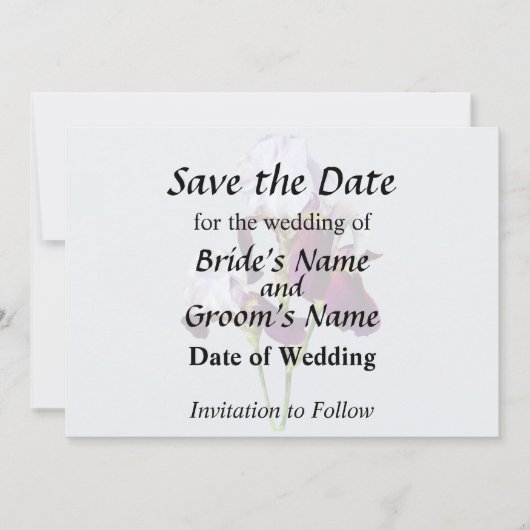 マゼンタシェードの3つのアイリス セーブザデート (正面)