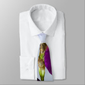 マゼンタシェードの3つのアイリス ネクタイ (タイ)