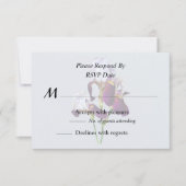 マゼンタシェードの3つのアイリス 出欠カード (正面)