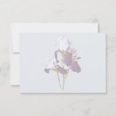 マゼンタシェードの3つのアイリス 出欠カード (裏面)