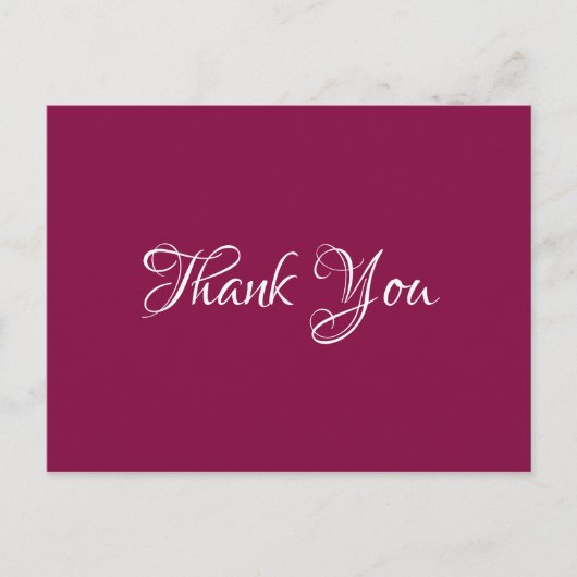 マゼンタシックイベント結婚のギフト予算ありがとう ポストカード (正面)