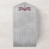 マゼンタジュエリードラゴンフライ結婚ズ オールインワン招待状 (外側)