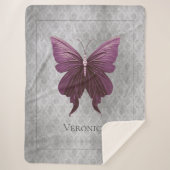 マゼンタジュエリー蝶 シェルパブランケット (正面)