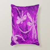 マゼンタスカイの銀色のトンボ魔法 アクセントクッション (正面(垂直))