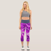 マゼンタスカイの銀色のトンボ魔法 カプリレギンス (正面)