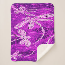 マゼンタスカイの銀色のトンボ魔法 シェルパブランケット