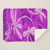 マゼンタスカイの銀色のトンボ魔法 シェルパブランケット (正面(横))