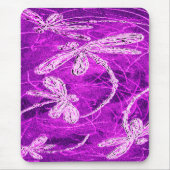 マゼンタスカイの銀色のトンボ魔法 マウスパッド (正面)