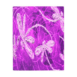 マゼンタスカイの銀色のトンボ魔法 メタルプリント